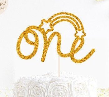 Intra απο ξύλο plywood 3mm-4mm πάχος – One Rainbow Cake Topper Δίασταση  20x20 cm INTRAFABR-40547953 - Image 1