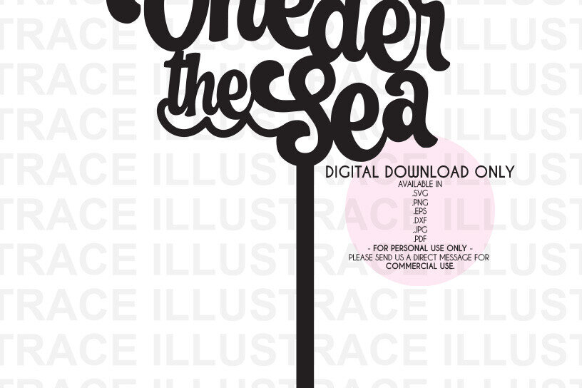 Intra απο ξύλο plywood 3mm-4mm πάχος – Oneder the Sea Cake Topper Δίασταση  20x20 cm INTRAFABR-78090538