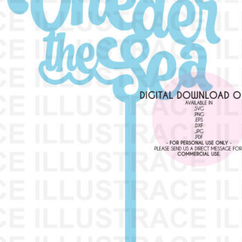 Intra απο ξύλο plywood 3mm-4mm πάχος – Oneder the Sea Cake Topper Δίασταση  20x20 cm INTRAFABR-78090538 - Image 2