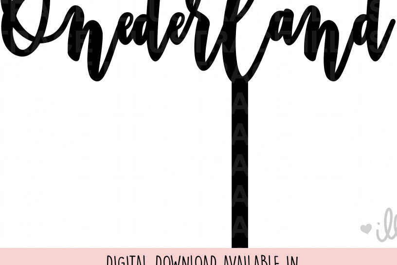 Intra απο ξύλο plywood 3mm-4mm πάχος – Onederland Cake Topper, 1α γενέθλια Δίασταση  20x20 cm INTRAFABR-91954347