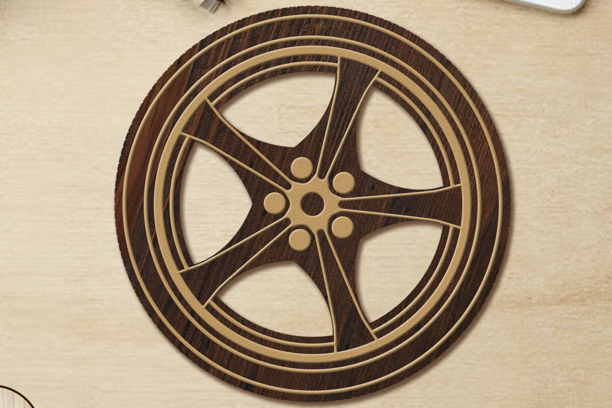 Intra απο ξύλο plywood 3mm-4mm πάχος – Πρότυπο σουβέρ Wod Cut Onelayered Δίασταση  20x20 cm INTRAFABR-102191173