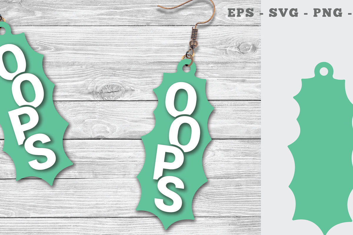 Intra απο ξύλο plywood 3mm-4mm πάχος – Ουπς σκουλαρίκια κοπής με λέιζερ Δίασταση  5x5 cm INTRAFABR-112013820