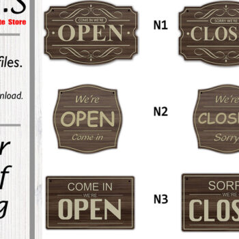 Intra απο ξύλο plywood 3mm-4mm πάχος – Άνοιγμα-Κλείσιμο πινακίδας. Αρχείο κοπής με λέιζερ. Δίασταση 20x20 cm INTRAFABR-93696625 - Image 1