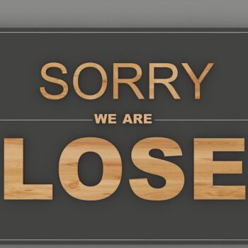 Intra απο ξύλο plywood 3mm-4mm πάχος – Ανοίξτε τα αρχεία αποκοπής Sign Closed Shop Δίασταση  40x30 cm INTRAFABR-39276700 - Image 3