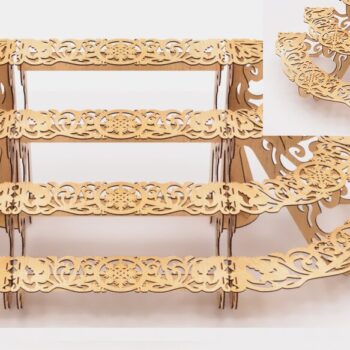 Intra απο ξύλο plywood 3mm-4mm πάχος – Αρχεία κοπής με λέιζερ ράφια προβολής ανοιχτού τύπου Δίασταση  20x20 cm INTRAFABR-95633812 - Image 1