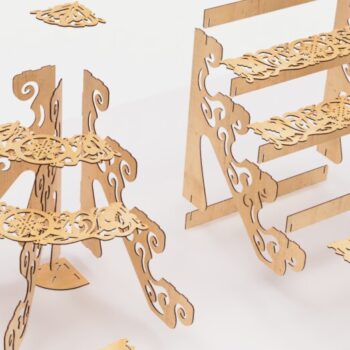 Intra απο ξύλο plywood 3mm-4mm πάχος – Αρχεία κοπής με λέιζερ ράφια προβολής ανοιχτού τύπου Δίασταση  20x20 cm INTRAFABR-95633812 - Image 3