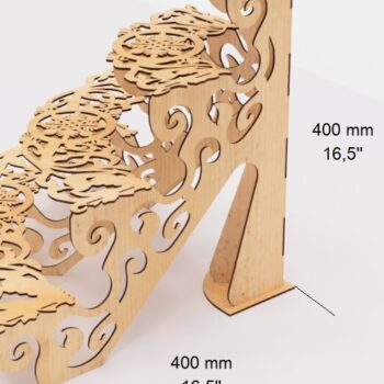 Intra απο ξύλο plywood 3mm-4mm πάχος – Αρχεία κοπής με λέιζερ ράφια προβολής ανοιχτού τύπου Δίασταση  20x20 cm INTRAFABR-95633812 - Image 5