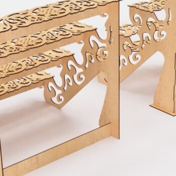 Intra απο ξύλο plywood 3mm-4mm πάχος – Αρχεία κοπής με λέιζερ ράφια προβολής ανοιχτού τύπου Δίασταση  20x20 cm INTRAFABR-95633812 - Image 8