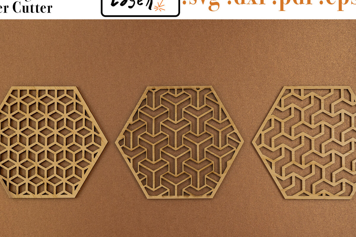 Intra απο ξύλο plywood 3mm-4mm πάχος – Αρχείο οπτικών σουβέρ για κόφτη λέιζερ Δίασταση  20x20 cm INTRAFABR-53886264