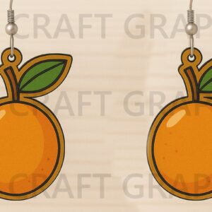 Intra απο ξύλο plywood 3mm-4mm πάχος – Πορτοκαλί Σκουλαρίκια Δίασταση 5x5 cm INTRAFABR-123671318