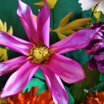 Intra απο ξύλο plywood 3mm-4mm πάχος – Πρότυπα χάρτινων λουλουδιών Orchette Dahlia Δίασταση  20x20 cm INTRAFABR-19613197 - Image 2