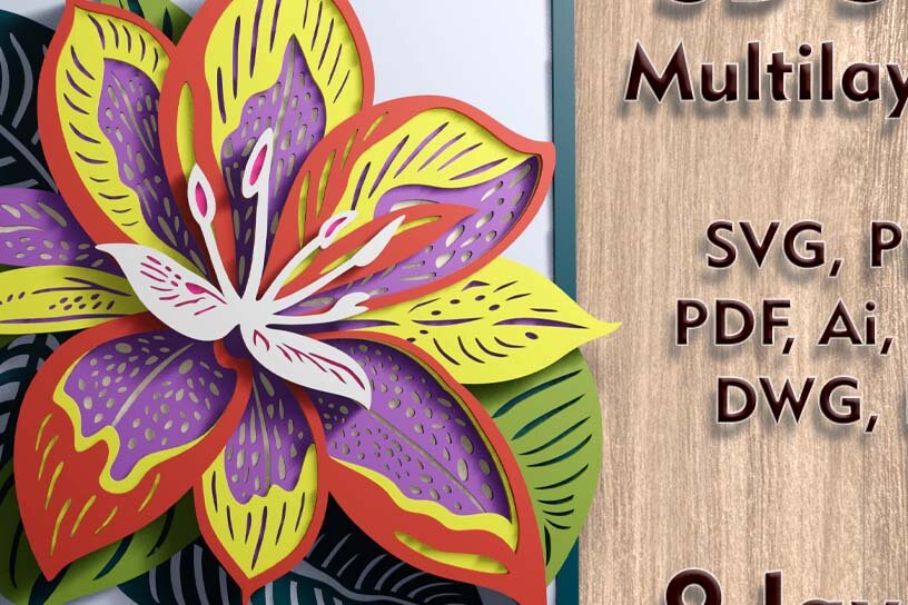 Intra απο ξύλο plywood 3mm-4mm πάχος – Αρχεία κοπής πολλαπλών επιπέδων Orch3D Δίασταση  20x20 cm INTRAFABR-108943984