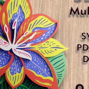 Intra απο ξύλο plywood 3mm-4mm πάχος – Αρχεία λέιζερ πολλαπλών επιπέδων Orch3D Δίασταση  20x20 cm INTRAFABR-108943994