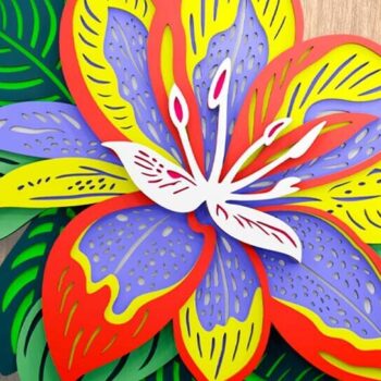 Intra απο ξύλο plywood 3mm-4mm πάχος – Αρχεία λέιζερ πολλαπλών επιπέδων Orch3D Δίασταση  20x20 cm INTRAFABR-108943994 - Image 2