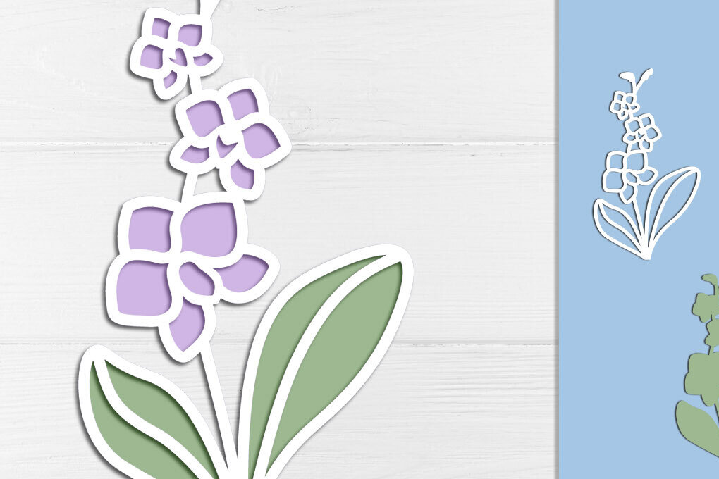 Intra απο ξύλο plywood 3mm-4mm πάχος – OrchFlowers Layered Δίασταση  20x20 cm INTRAFABR-118948550