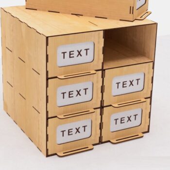 Intra απο ξύλο plywood 3mm-4mm πάχος – Organizer 6 Συρτάρια Δίασταση  20x20 cm INTRAFABR-103526588 - Image 1