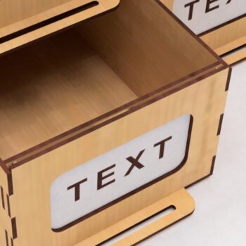 Intra απο ξύλο plywood 3mm-4mm πάχος – Organizer 6 Συρτάρια Δίασταση  20x20 cm INTRAFABR-103526588 - Image 6