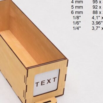 Intra απο ξύλο plywood 3mm-4mm πάχος – Organizer 9 Drawers Αρχεία κοπής με λέιζερ Δίασταση  20x20 cm INTRAFABR-103710168 - Image 3