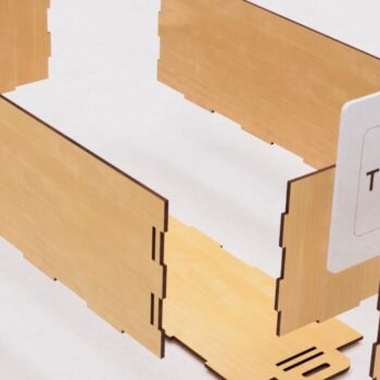 Intra απο ξύλο plywood 3mm-4mm πάχος – Organizer 9 Drawers Αρχεία κοπής με λέιζερ Δίασταση  20x20 cm INTRAFABR-103710168 - Image 6