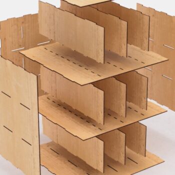 Intra απο ξύλο plywood 3mm-4mm πάχος – Organizer Box για κάρτες CCG Cut Laser Δίασταση  20x20 cm INTRAFABR-118997578 - Image 5