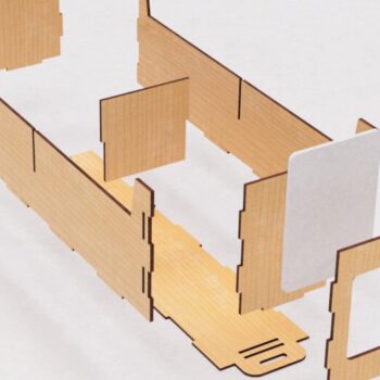 Intra απο ξύλο plywood 3mm-4mm πάχος – Organizer Box για κάρτες CCG Cut Laser Δίασταση  20x20 cm INTRAFABR-118997578 - Image 7