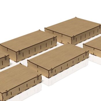 Intra απο ξύλο plywood 3mm-4mm πάχος – Organizer Box Δίασταση  20x20 cm INTRAFABR-40704698 - Image 2