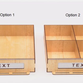 Intra απο ξύλο plywood 3mm-4mm πάχος – Organizer με 4 συρτάρια κομμένα αρχεία με λέιζερ Δίασταση  20x20 cm INTRAFABR-102467284 - Image 4