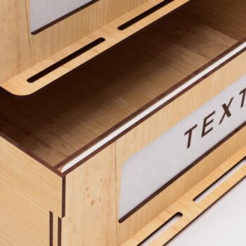 Intra απο ξύλο plywood 3mm-4mm πάχος – Οργανωτής με τρία συρτάρια Δίασταση 20x20 cm INTRAFABR-102234976 - Image 6