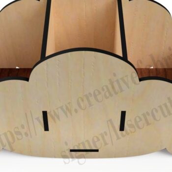 Intra απο ξύλο plywood 3mm-4mm πάχος – Οργάνωση Cloud για Δίασταση 20x20 cm INTRAFABR-36793487 - Image 6