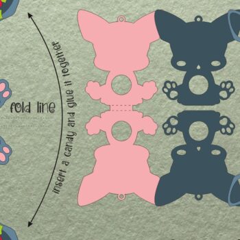 Intra απο ξύλο plywood 3mm-4mm πάχος – Oriental Cat | Πρότυπο θήκης καραμελών Δίασταση 20x20 cm INTRAFABR-106985724 - Image 2