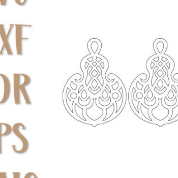 Intra απο ξύλο plywood 3mm-4mm πάχος – Oriental Earrings Earrings Δίασταση  5x5 cm INTRAFABR-99490659 - Image 2