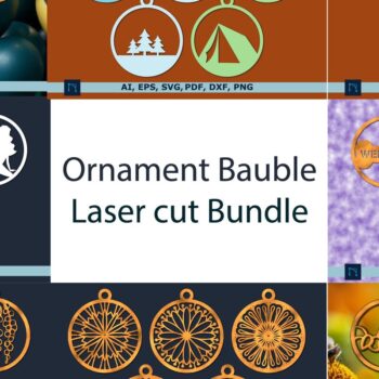 Intra απο ξύλο plywood 3mm-4mm πάχος – Στολίδι Bauble Mega Bundle Δίασταση  20x20 cm INTRAFABR-45123355 - Image 1