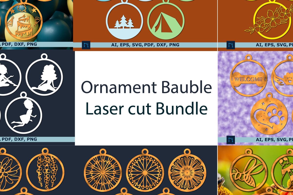 Intra απο ξύλο plywood 3mm-4mm πάχος – Στολίδι Bauble Mega Bundle Δίασταση  20x20 cm INTRAFABR-45123355