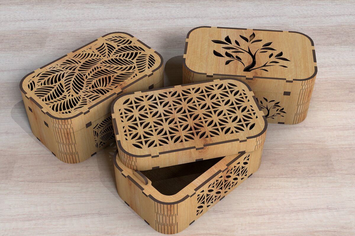 Intra απο ξύλο plywood 3mm-4mm πάχος – Δέσμη κουτί διακοσμήσεων Δίασταση  20x20 cm INTRAFABR-106323629