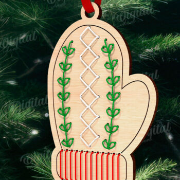 Intra απο ξύλο plywood 3mm-4mm πάχος – μοτίβο κεντήματος στολίδι Δίασταση 20x20 cm INTRAFABR-110917237 - Image 1