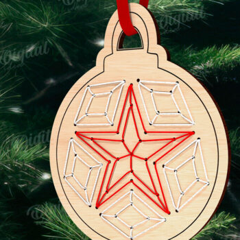 Intra απο ξύλο plywood 3mm-4mm πάχος – μοτίβο κεντήματος στολίδι Δίασταση  20x20 cm INTRAFABR-110916818 - Image 1