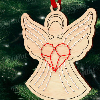 Intra απο ξύλο plywood 3mm-4mm πάχος – μοτίβο κεντήματος στολίδι Δίασταση  20x20 cm INTRAFABR-110916864 - Image 1