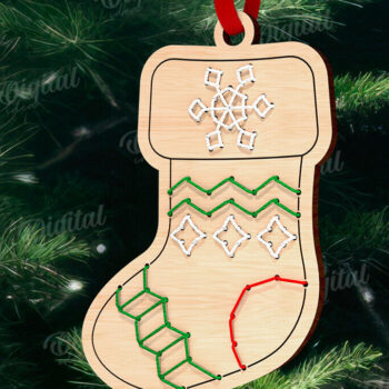 Intra απο ξύλο plywood 3mm-4mm πάχος – μοτίβο κεντήματος στολίδι Δίασταση 20x20 cm INTRAFABR-110917179 - Image 1