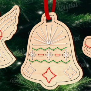 Intra απο ξύλο plywood 3mm-4mm πάχος – Πακέτο με μοτίβο κεντήματος στολίδι Δίασταση  20x20 cm INTRAFABR-111127185