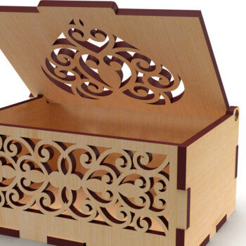 Intra απο ξύλο plywood 3mm-4mm πάχος – Διακοσμητικό κουτί δώρου Πακέτο κοπής με λέιζερ Δίασταση  20x20 cm INTRAFABR-82233463 - Image 14