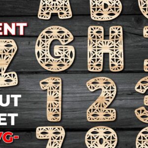 Intra απο ξύλο plywood 3mm-4mm πάχος – Δέσμη αλφαβήτου κομμένα με λέιζερ στολίδι Δίασταση  20x20 cm INTRAFABR-45605612