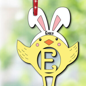 Intra απο ξύλο plywood 3mm-4mm πάχος – Διακοσμητικό γράμμα E Κοτόπουλο πουλί Πάσχα Δίασταση  40x30 cm INTRAFABR-112717915