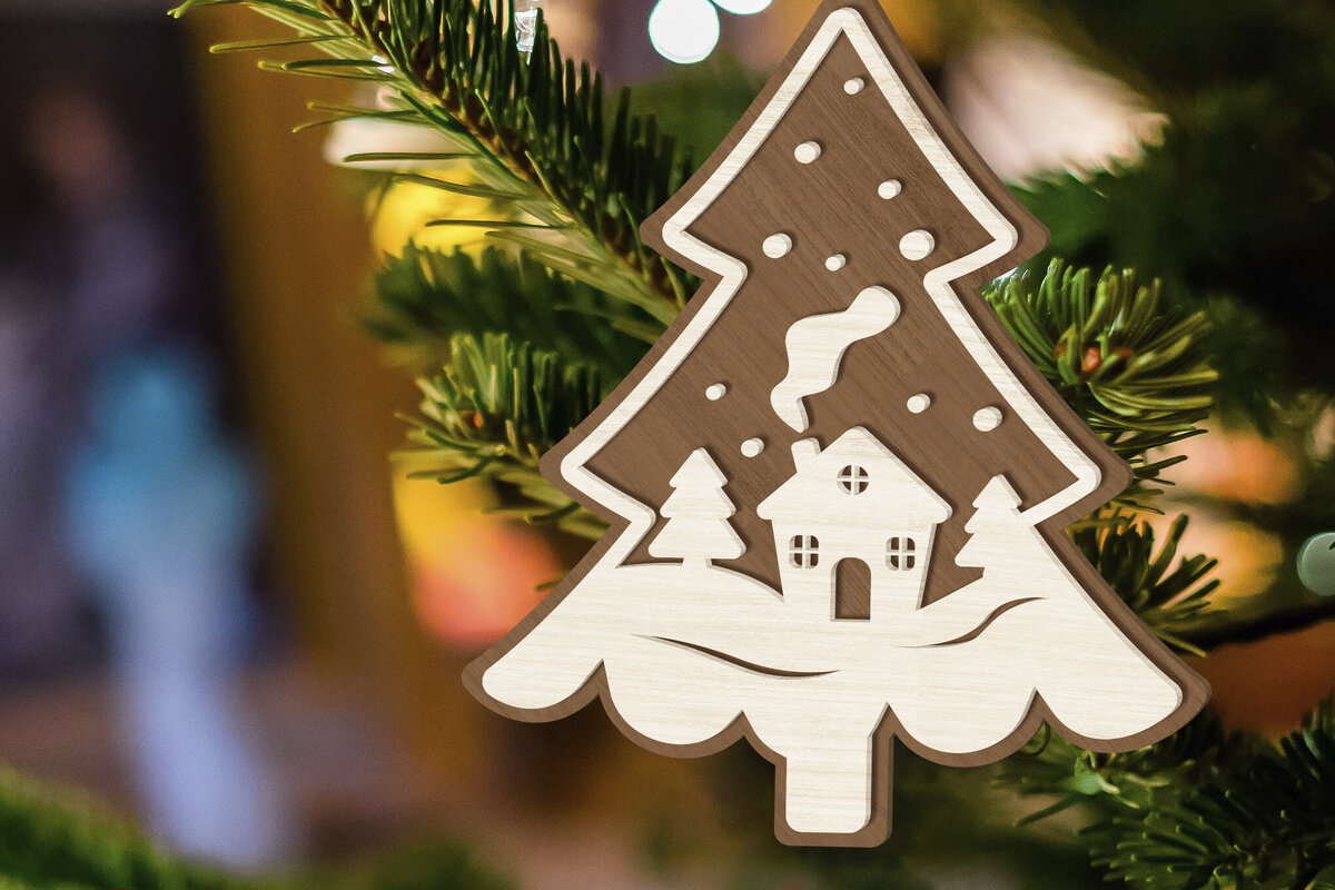 Intra απο ξύλο plywood 3mm-4mm πάχος – Πρότυπο στολίδι, παιχνίδι χριστουγεννιάτικων δέντρων Δίασταση  20x20 cm INTRAFABR-84374865