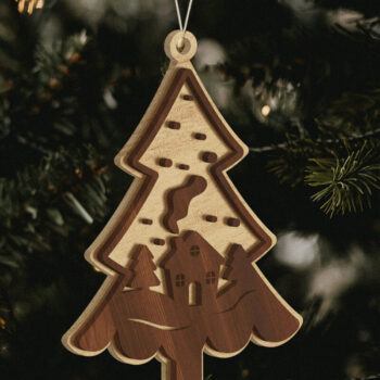 Intra απο ξύλο plywood 3mm-4mm πάχος – Πρότυπο στολίδι, παιχνίδι χριστουγεννιάτικων δέντρων Δίασταση 20x20 cm INTRAFABR-84374865 - Image 2