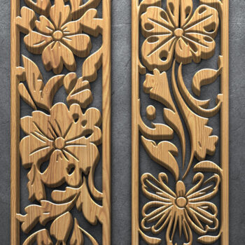 Intra απο ξύλο plywood 3mm-4mm πάχος – Διακοσμητικά πάνελ λέιζερ με λουλούδια Δίασταση 20x20 cm INTRAFABR-124928250 - Image 2