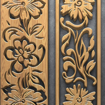 Intra απο ξύλο plywood 3mm-4mm πάχος – Διακοσμητικά πάνελ λέιζερ με λουλούδια Δίασταση 20x20 cm INTRAFABR-124928250 - Image 3