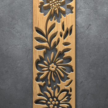 Intra απο ξύλο plywood 3mm-4mm πάχος – Διακοσμητικά πάνελ λέιζερ με λουλούδια Δίασταση 20x20 cm INTRAFABR-124928250 - Image 4