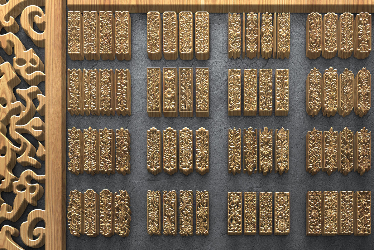 Intra απο ξύλο plywood 3mm-4mm πάχος – Διακοσμητική δέσμη κοπής με λέιζερ Δίασταση  20x20 cm INTRAFABR-124928511