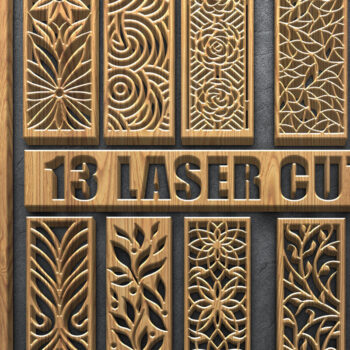 Intra απο ξύλο plywood 3mm-4mm πάχος – Διακοσμητική δέσμη πάνελ κοπής με λέιζερ Δίασταση  20x20 cm INTRAFABR-122881060 - Image 1