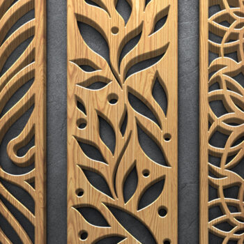 Intra απο ξύλο plywood 3mm-4mm πάχος – Διακοσμητική δέσμη πάνελ κοπής με λέιζερ Δίασταση  20x20 cm INTRAFABR-122881060 - Image 3